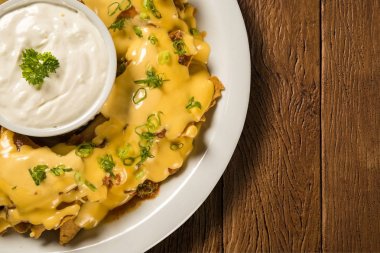 Cips çedar peyniri ile cips ve plaka içinde değişiklik dips.