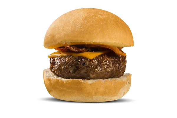 Hambúrguer saboroso e apetitoso cheeseburger com bacon — Fotografia de Stock