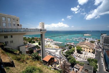 Salvador, Brezilya - Ocak, 2017: Salvador YYK ile panoramik