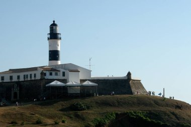 Salvador da Bahia yılında deniz feneri ile Barra plaj