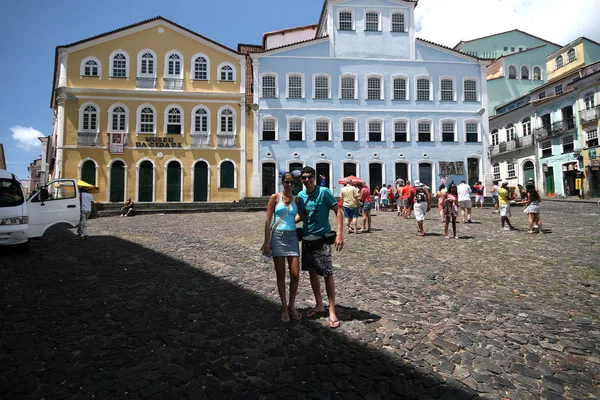 Koloniala arkitekturen av Salvador - Pelourinho, Brasilien. 2017 — Stockfoto