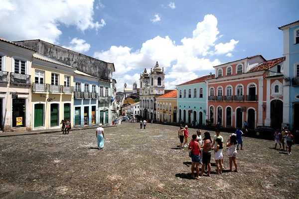 Arquitectura colonial de Salvador - Pelourinho, Brasil. 2017 — Foto de Stock