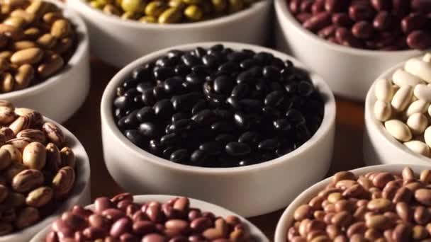 回転で分類された豆 — ストック動画