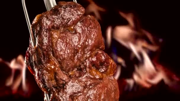 传统的巴西烤肉 — 图库视频影像