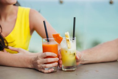 ananas kokteyli ve karpuz kokteyl