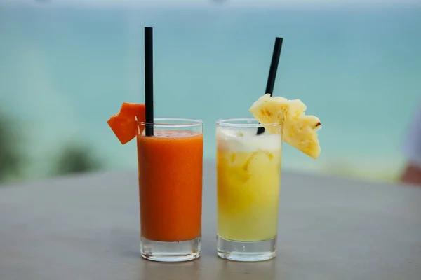 Cocktail ananas et melon d'eau — Photo