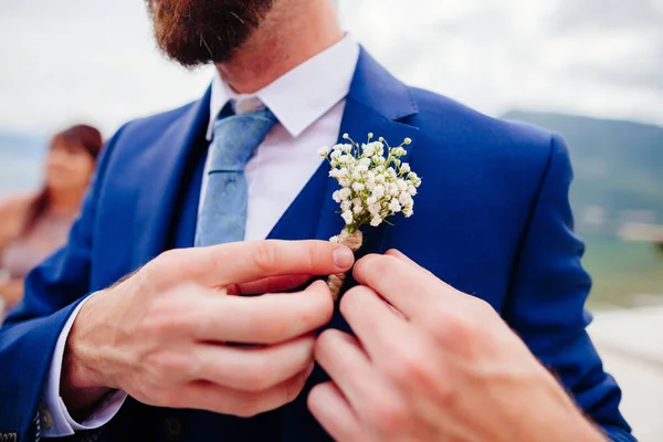 Groom's boutonniere — Stock Photo, Image