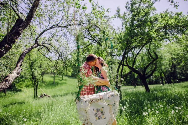 Vintage love story couple — Stock Photo, Image