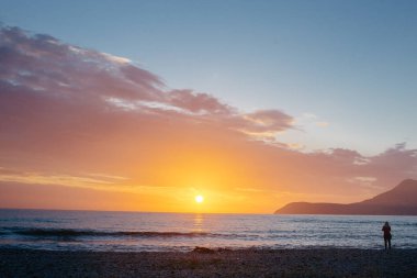 güzel deniz günbatımı