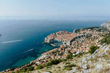 Dubrovnik Yaz görünümü. Hava atış. Panorama anteni