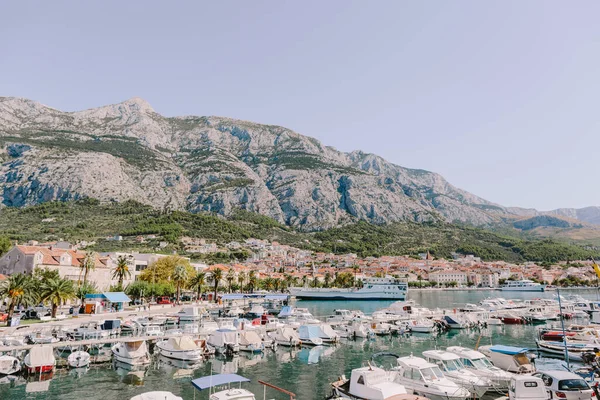 Makarska Riviera Croatia Background Daerah Dalmasia Gunung Dan Kota Tua — Stok Foto