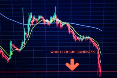 Ön x hisse senetleri çöküyor. Borsa fiyatları düşüyor. Dünya krizi paniği. Ekonomik kriz