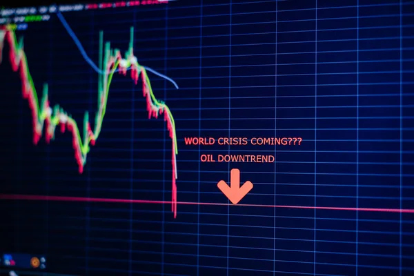 Olieprijzen Dalen Botsing Van Oliemarkt Dalende Wereldmarktprijzen Financiële Crisis Aandelen — Stockfoto