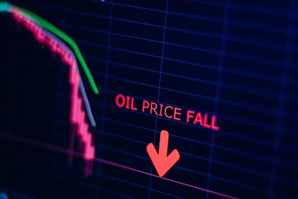 Olieprijs Gasprijs Onder Nul Amerikaanse Aandelenmarkt Botsing Van Oliemarkt Dalende — Stockfoto