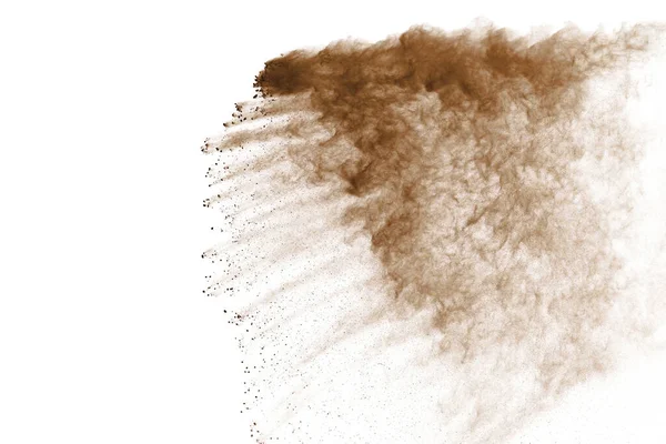 Koffie Explosie Geïsoleerd Witte Achtergrond — Stockfoto