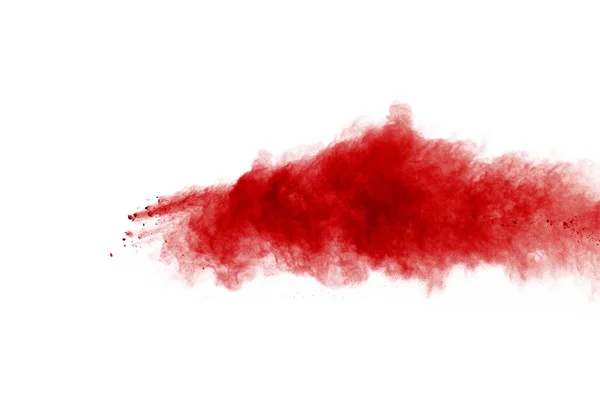 Explosão Vermelho Isolada Fundo Branco — Fotografia de Stock