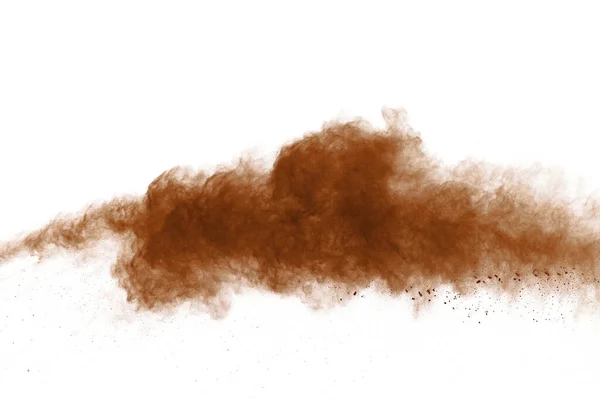 Koffie Explosie Geïsoleerd Witte Achtergrond — Stockfoto