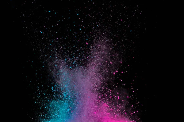 Gekleurde Kruitexplosie Abstract Close Stof Achtergrond Kleurrijke Ontploffen Verfhol — Stockfoto