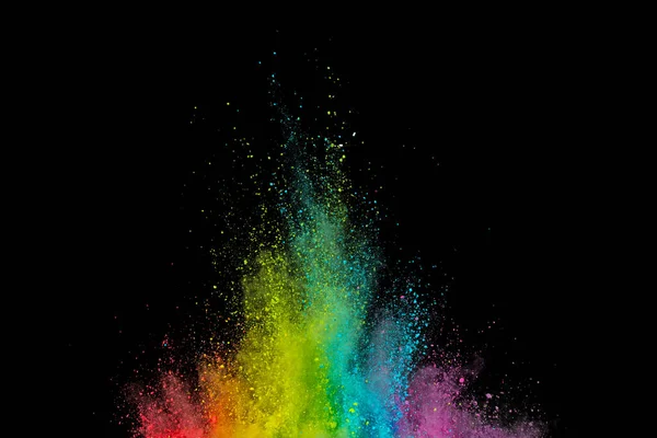 Explosión Polvo Color Abstracto Polvo Primer Plano Fondo Explosión Colorida —  Fotos de Stock