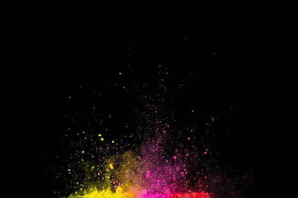 Explozie Pulbere Colorată Praf Închidere Abstract Fundal Explozie Colorată Vopsea — Fotografie, imagine de stoc