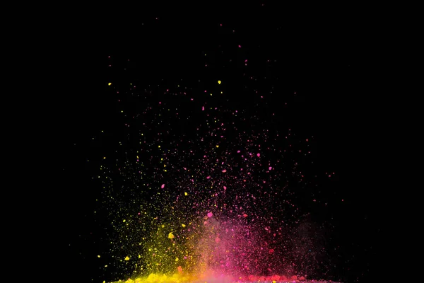 Värillinen Ruutiräjähdys Abstrakti Lähikuva Pöly Taustalla Värikäs Räjähtää Maalausöljy — kuvapankkivalokuva