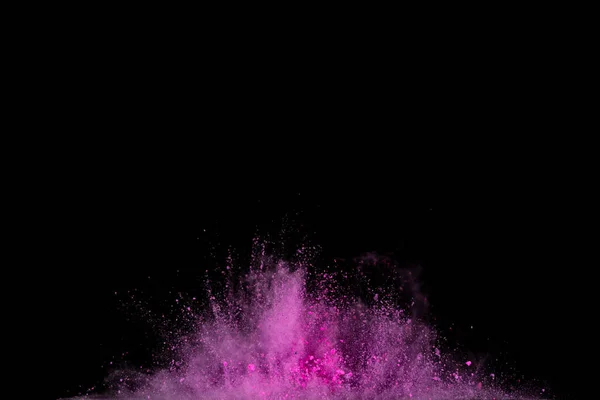 Explosion Violett Pulver Frys Rörelse Färg Pulver Exploderande — Stockfoto