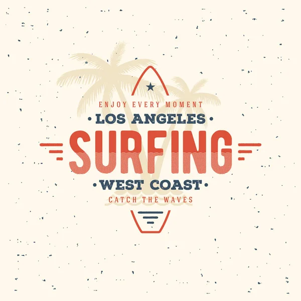 Surfen in Los Angeles — Stockvector