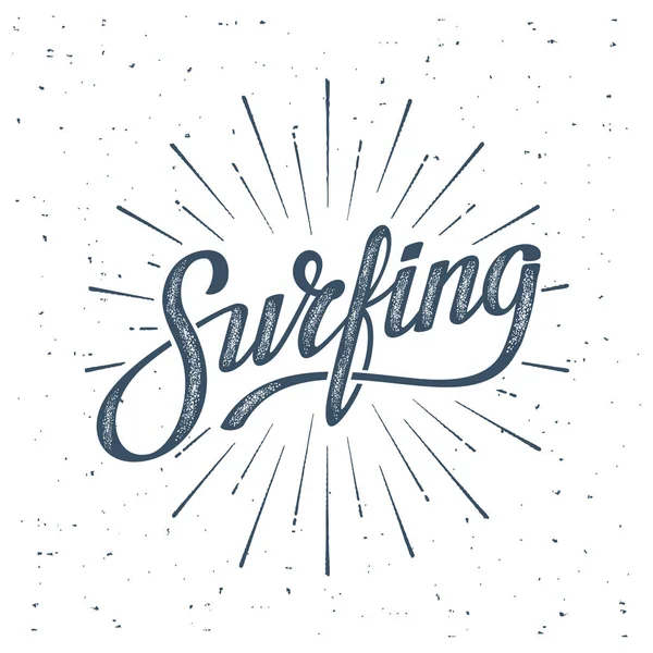 Lettrage surf Starburst Blanc — Image vectorielle