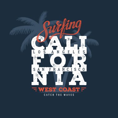 Surfing Cali for nia Blue clipart