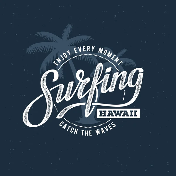 Surfen hawaii blue — Stockvektor