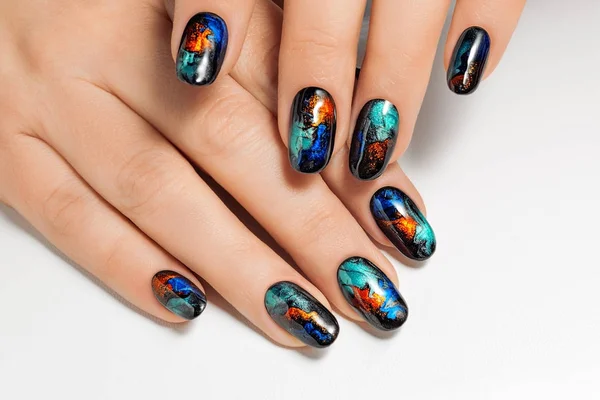 Kunst nagels desingn. — Stockfoto