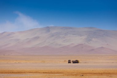 Yoldaki kamyonlar, Paracas Ulusal Rezervi.