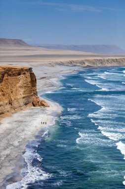 Paracas Ulusal Rezervi, Peru kıyı şeridinin görüntüsü, dikey yönelim.