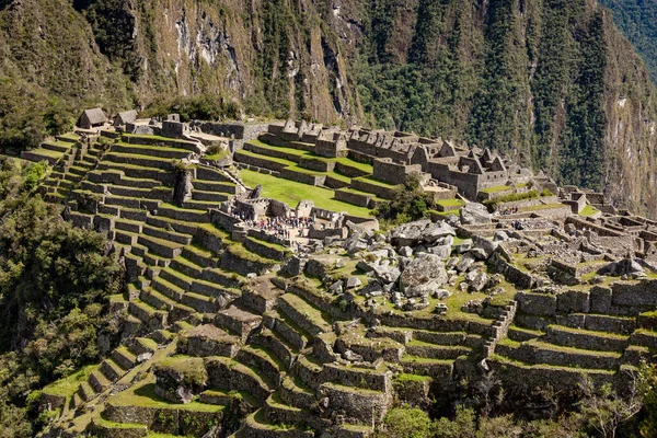 Ciudad Inca Machu Picchu, primer plano. 2019-11-28 Perú — Foto de Stock