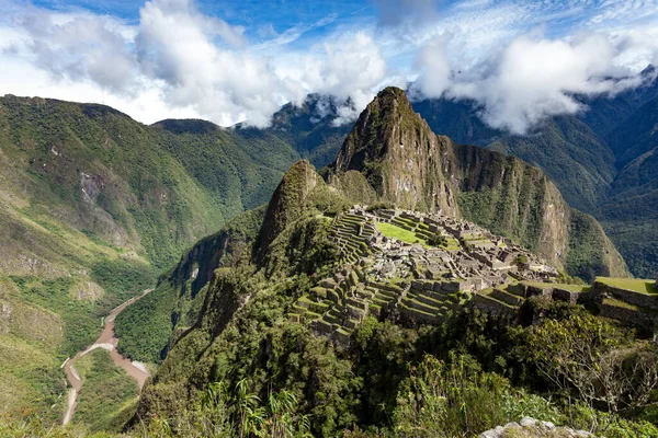 Krásný výhled na památku světového dědictví UNESCO Machu Picchu — Stock fotografie