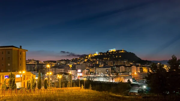 Cityscape of Campobasso in night — Stok Foto