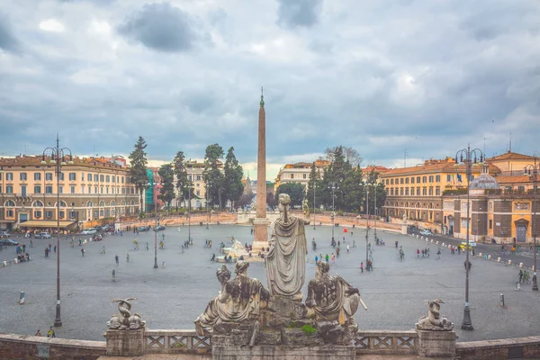 Piazza del Popolo di Roma — Stok Foto