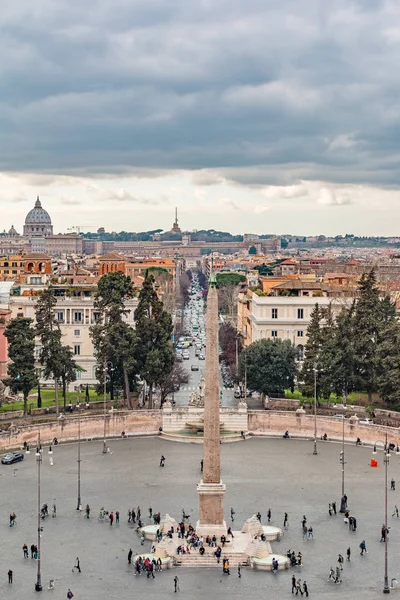 Paisagem da Piazza del Popolo — Fotografia de Stock