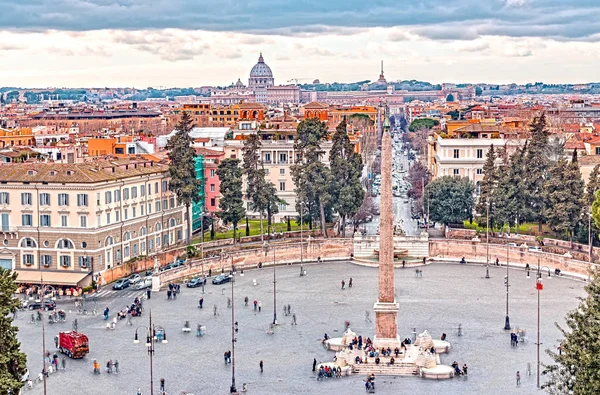 Piazza del Popolo di Roma — Stok Foto