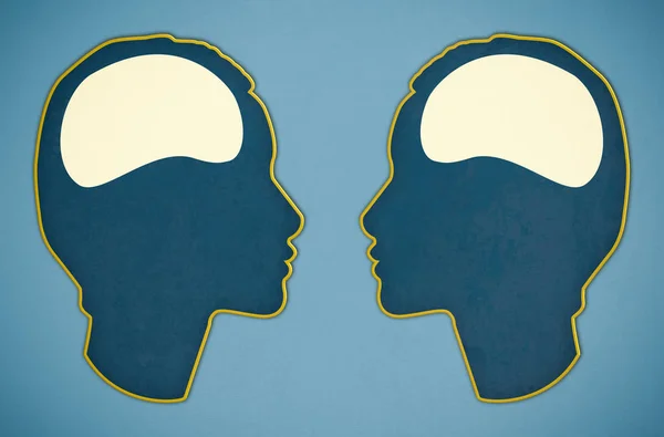 Illustration av två hjärnor — Stockfoto