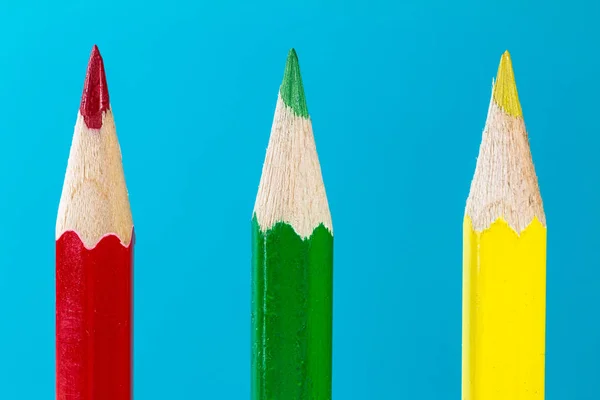 Tiga pensil berwarna — Stok Foto