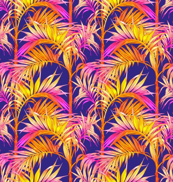Palm Seamless Pattern. Tropical leaves backgrounds.