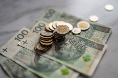 Zloty, nakit para banknotlarını parlatmış.