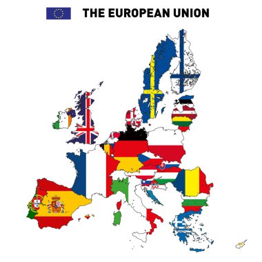 Vektör harita Avrupa Birliği