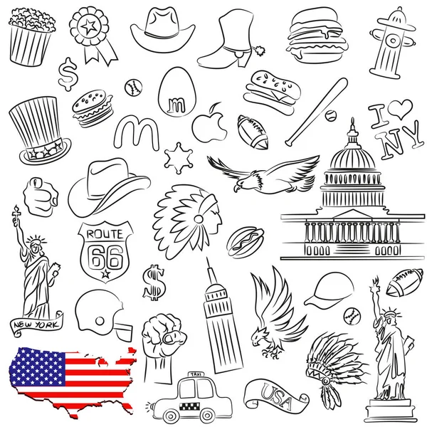 Symbols of USA — Stock Vector