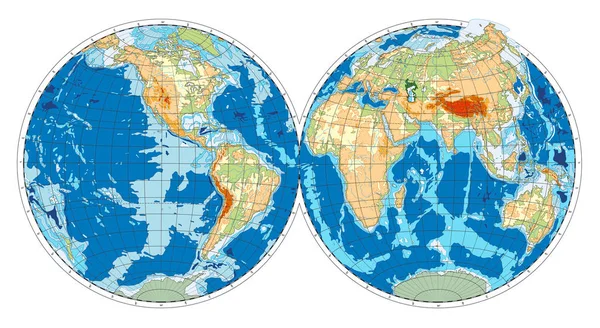 Hémisphère de la terre — Image vectorielle