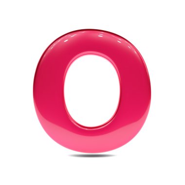 Metalik kırmızı boya harf O 