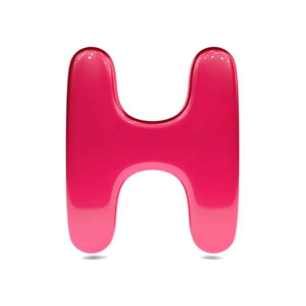 Metallic red paint letter H — Stock Photo, Image