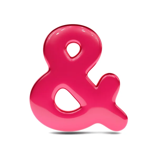 red paint ampersand symbol.