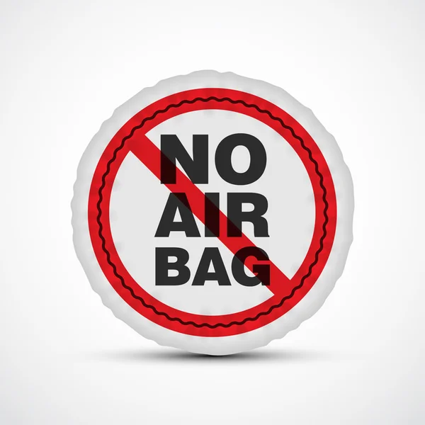 No airbag  illustration. — Stock vektor